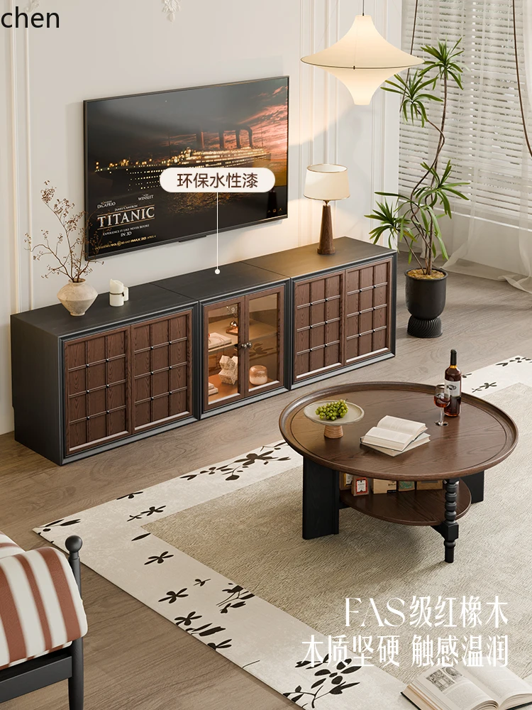 PYH Solid Wood Floor-standing TV Cabinet Module Combination Vintage Style Storage Cabinet Home Coffee Table Set
PYH Solid Wood Floor-standing TV Cabinet Module Combination Vintage Style Storage Cabinet Home Coffee Table Set