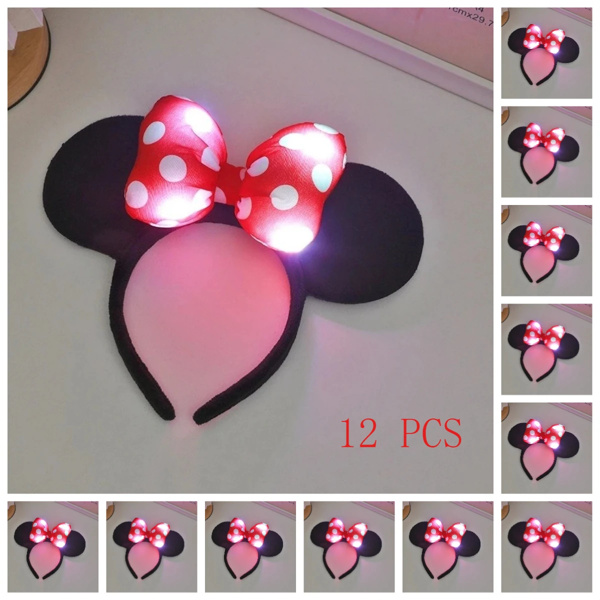 12pcs/set Party Mouse Hair LED Bows Hair Accessories Adult Festival Cartoon Ear Headband Polka Dot Bow Knots Hairbands
12pcs/set Party Mouse Hair LED Bows Hair Accessories Adult Festival Cartoon Ear Headband Polka Dot Bow Knots Hairbands