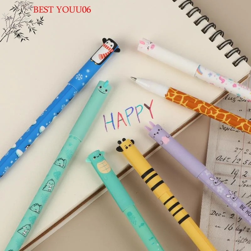 Набор из 7 гелевых ручек (YOUU06) с ластиком, 0.5 мм, с рисунками животных: пчела, кролик, жираф. Цветные стержни, для письма, школьные принадлежности.
Набор из 7 гелевых ручек (YOUU06) с ластиком, 0.5 мм, с рисунками животных: пчела, кролик, жираф. Цветные стержни, для письма, школьные принадлежности.