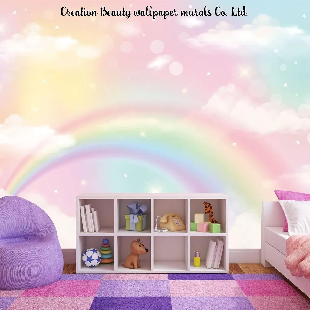 Custom Dreamy Rainbow Sky Clouds Wallpaper Children's Bedroom Decor Mural Kid's Room Kindergarten Nursery Wall Paper Papel Tapiz
Custom Dreamy Rainbow Sky Clouds Wallpaper Children's Bedroom Decor Mural Kid's Room Kindergarten Nursery Wall Paper Papel Tapiz