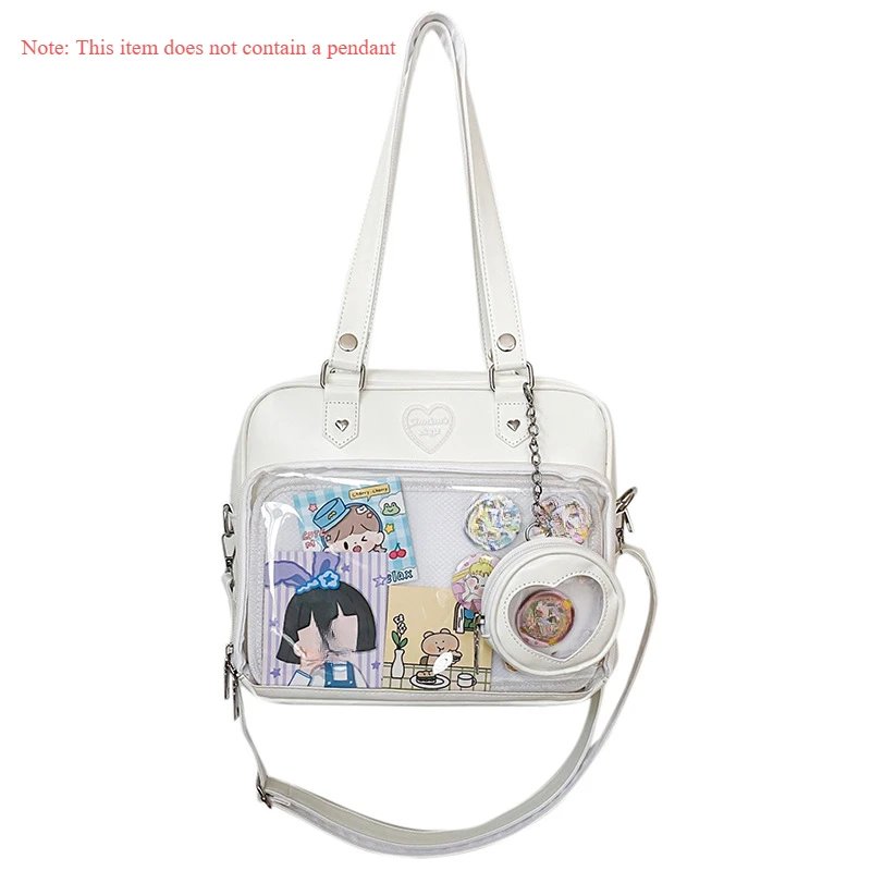 Cute Girls Student Transparent Bag Japanese College Style Tie Board jkwa Bag Shoulder Crossbody
Cute Girls Student Transparent Bag Japanese College Style Tie Board jkwa Bag Shoulder Crossbody