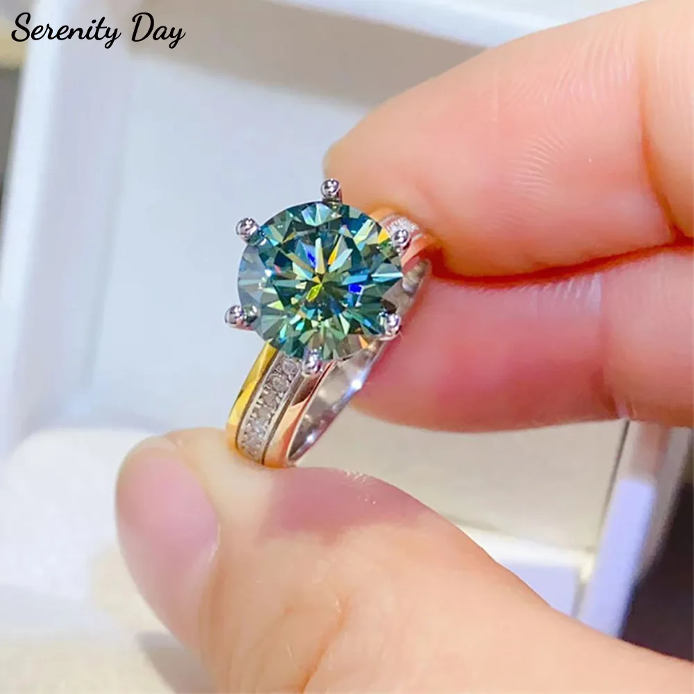 Кольца Serenity 3ct с зеленым муассанитом, женские подарочные трехцветные однотонные кольца S925 с лабораторным бриллиантом, кольца вечности, 18 К, ювелирные изделия с покрытием
Кольца Serenity 3ct с зеленым муассанитом, женские подарочные трехцветные однотонные кольца S925 с лабораторным бриллиантом, кольца вечности, 18 К, ювелирные изделия с покрытием