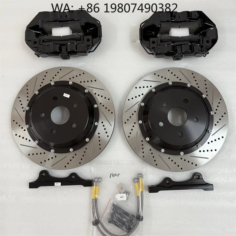 Rear Wheel 4 Piston Brake Kit 355x28mm Hole Line Disc Rotor High Performance Racing Brake System For Family SUV Refit Upade