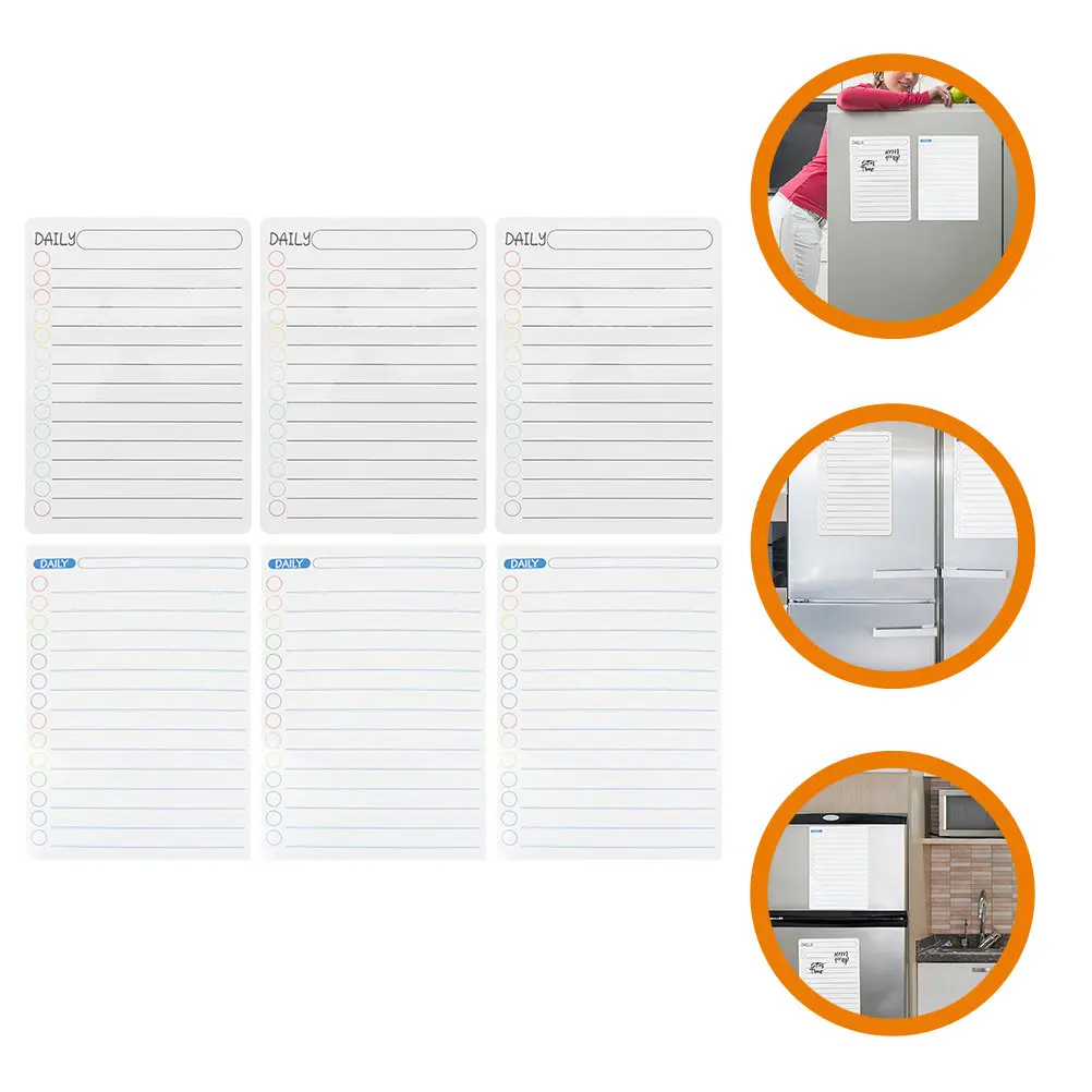 6 Sheets Weekly Refrigerator Magnetic Whiteboard Planner Board Home Office Schedule Reminder Dry Erase Board for Fridge
6 Sheets Weekly Refrigerator Magnetic Whiteboard Planner Board Home Office Schedule Reminder Dry Erase Board for Fridge