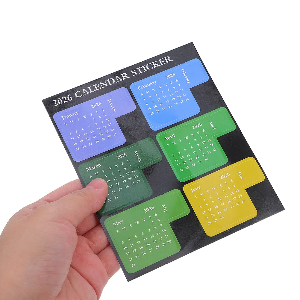 6Pcs Calendar Index Tabs 2026 Self Adhesive Monthly Planner Stickers Schedule Divider Labels for Notebooks Diaries Daily Journal
6Pcs Calendar Index Tabs 2026 Self Adhesive Monthly Planner Stickers Schedule Divider Labels for Notebooks Diaries Daily Journal