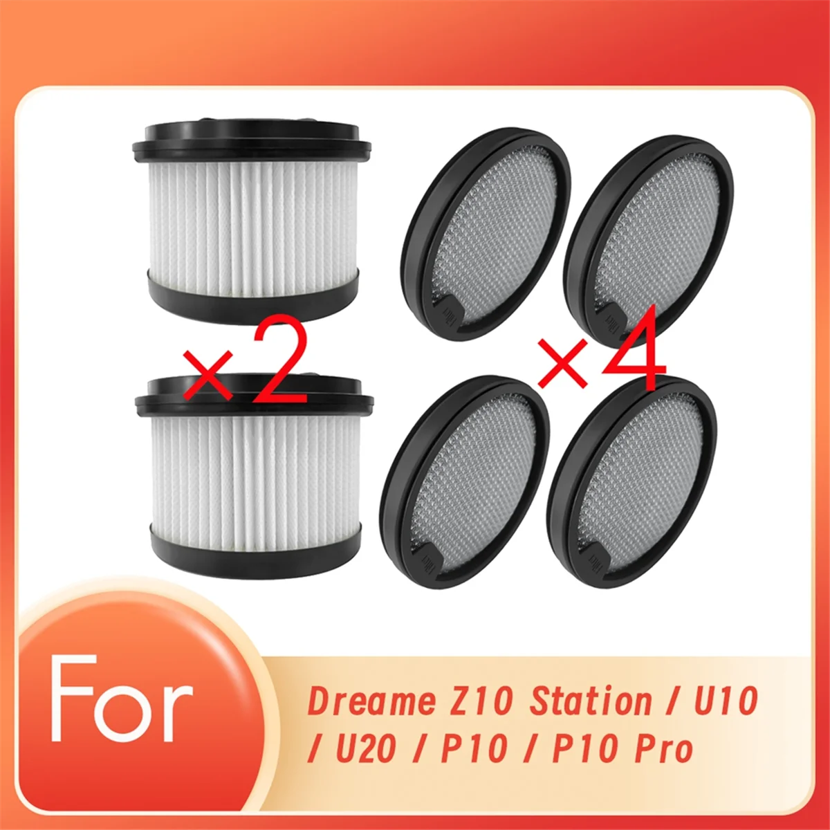 2 Filter and 4 Filter Cotton for Dreame Z10 Station / U10 / U20 / P10 / P10 Pro Filter Cleaner Parts ReplacementM14K
2 Filter and 4 Filter Cotton for Dreame Z10 Station / U10 / U20 / P10 / P10 Pro Filter Cleaner Parts ReplacementM14K