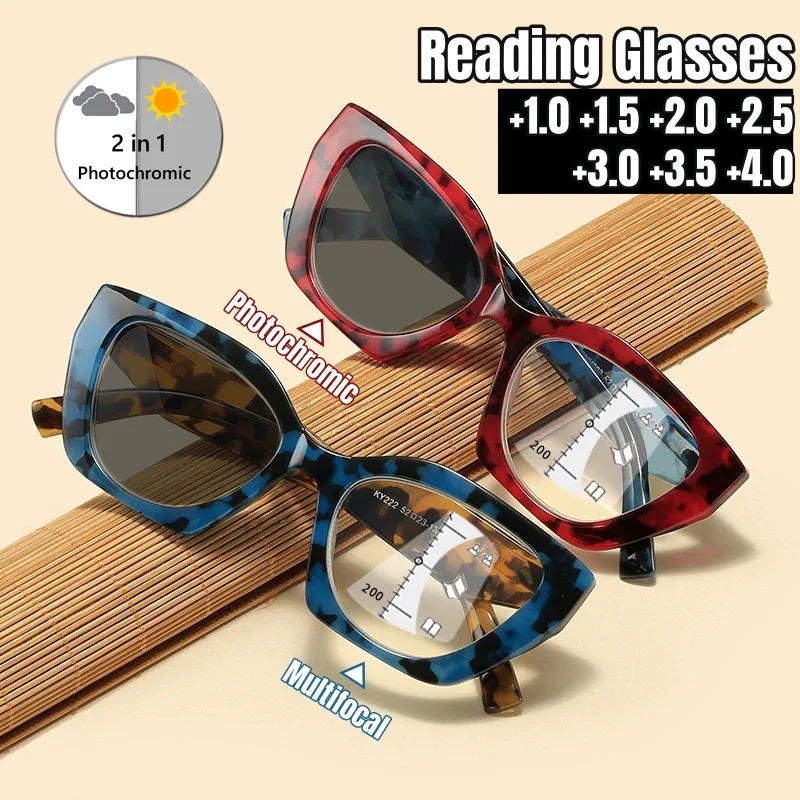 Vintage Oversized Photochromic Reading Glasses Women Men Multifocal Anti Blue Light Eyewear Retro Square Presbyopia Eyeglasses
Vintage Oversized Photochromic Reading Glasses Women Men Multifocal Anti Blue Light Eyewear Retro Square Presbyopia Eyeglasses