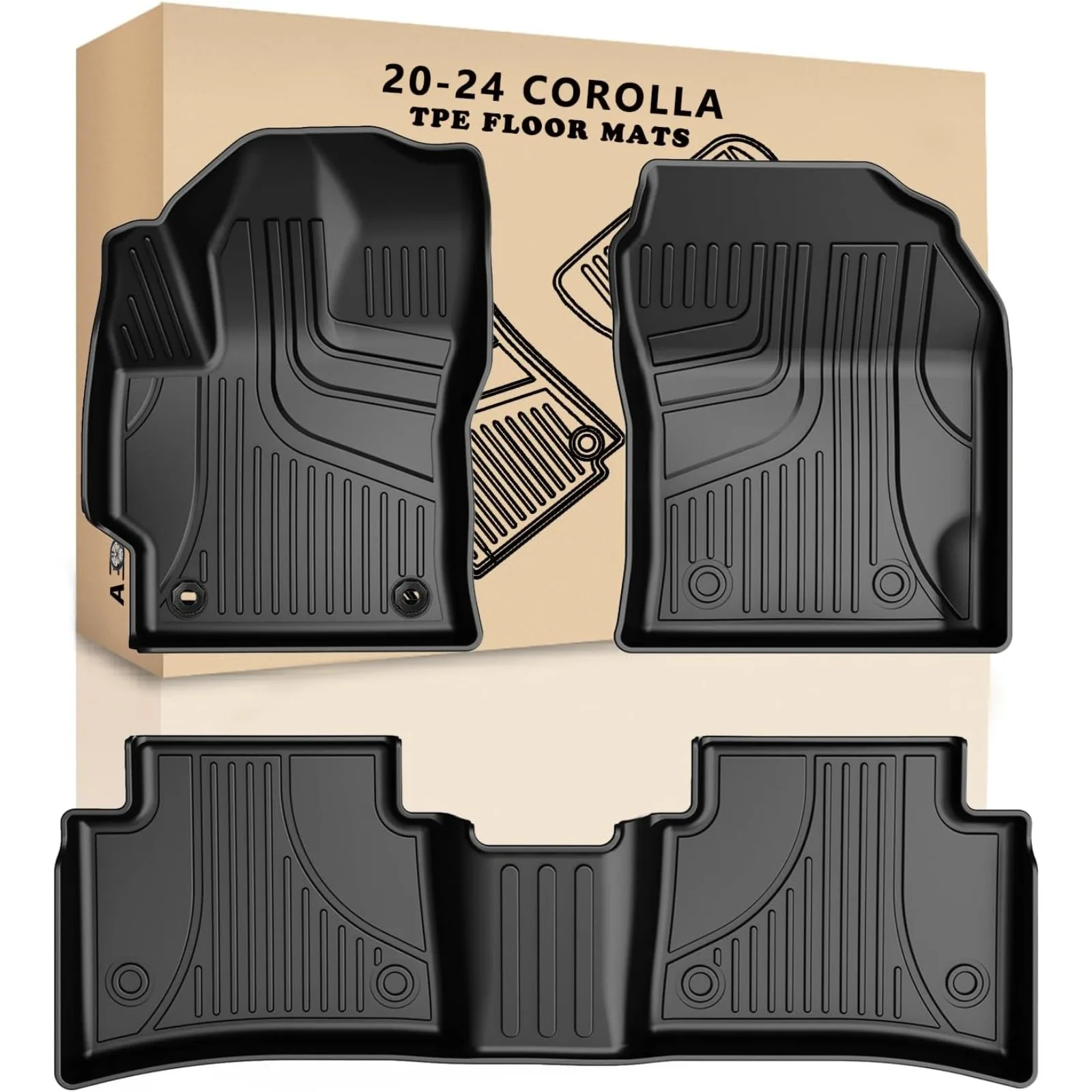 US Floor Mats Compatible with Toyota Corolla Sedan 2014-2019, Heavy Duty TPE All Weather Automotive Floor Mats, 1st & 2nd Row
US Floor Mats Compatible with Toyota Corolla Sedan 2014-2019, Heavy Duty TPE All Weather Automotive Floor Mats, 1st & 2nd Row