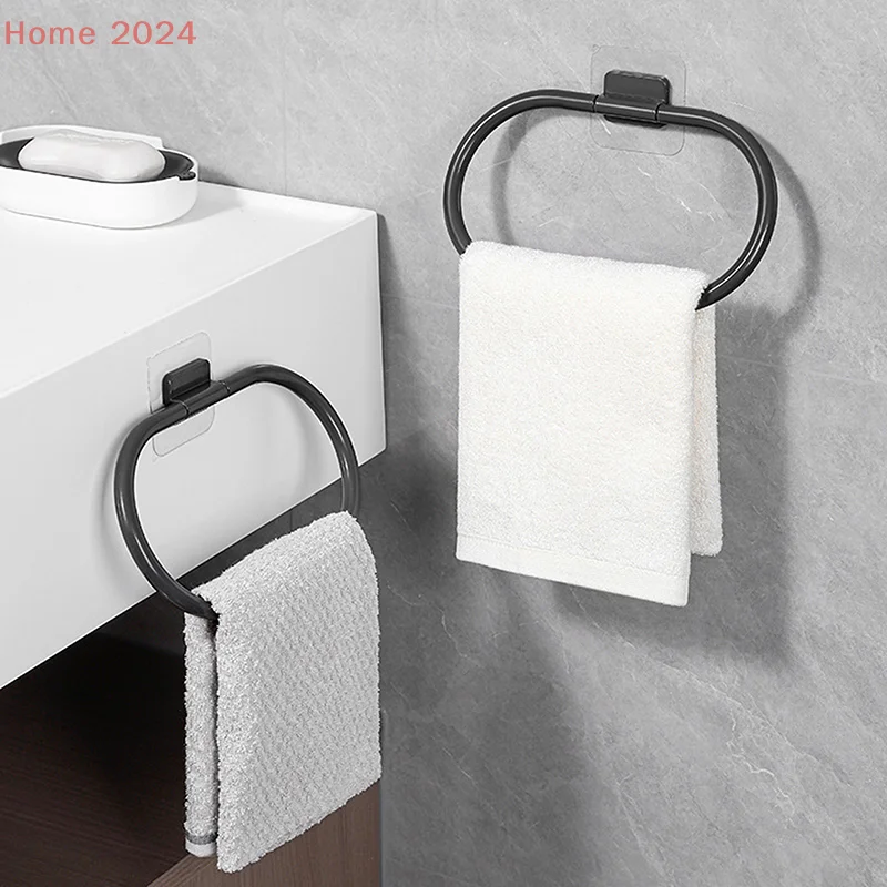 Plastic Towel Holder Self-adhesive Bathroom Towels Rack Black Washhand Hanger Ring Rail Bar Kitchen Storage Accessories
Plastic Towel Holder Self-adhesive Bathroom Towels Rack Black Washhand Hanger Ring Rail Bar Kitchen Storage Accessories
