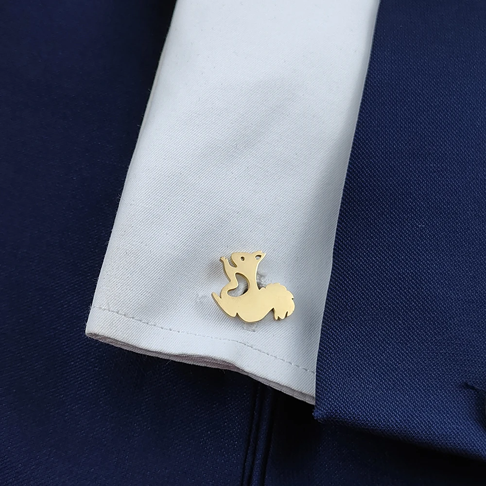 Fashionable new animal stainless steel cufflinks, men's cufflinks, high-end feel, simple and trendy, versatile and niche
Fashionable new animal stainless steel cufflinks, men's cufflinks, high-end feel, simple and trendy, versatile and niche