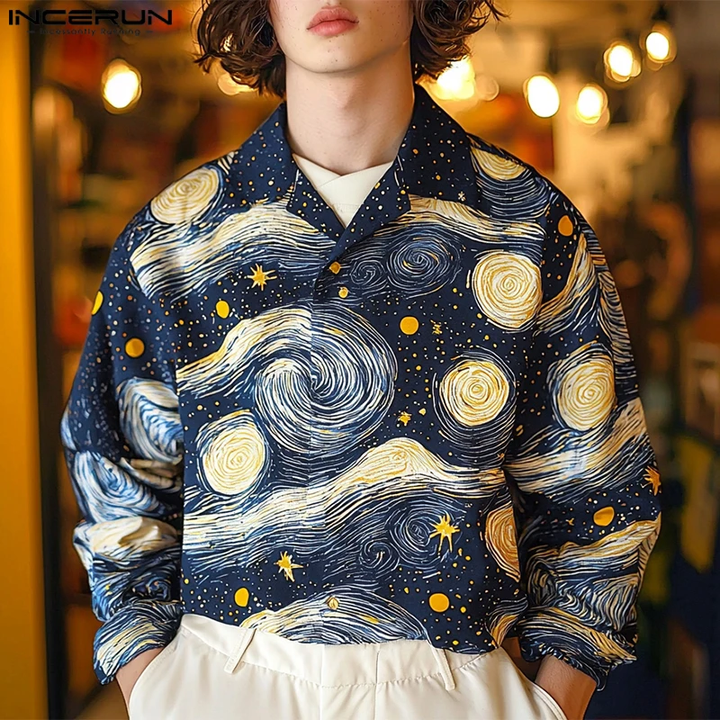 INCERUN Men Shirt Printing Lapel Long Sleeve Loose Male Shirts Oversize Tops 2025 Fashion Casual Men Clothing S-5XL Streetwear
INCERUN Men Shirt Printing Lapel Long Sleeve Loose Male Shirts Oversize Tops 2025 Fashion Casual Men Clothing S-5XL Streetwear