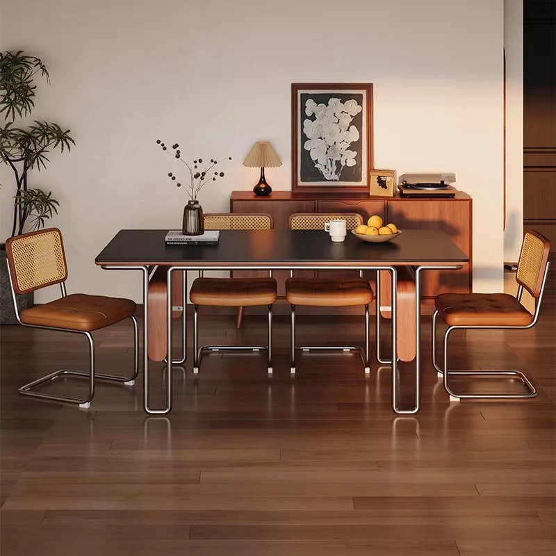 Средневековый обеденный стол из массива дерева Bauhaus из каменной плиты, новинка 2025, черный, высококачественный, прямоугольный, семейная, для маленькой квартиры
Средневековый обеденный стол из массива дерева Bauhaus из каменной плиты, новинка 2025, черный, высококачественный, прямоугольный, семейная, для маленькой квартиры