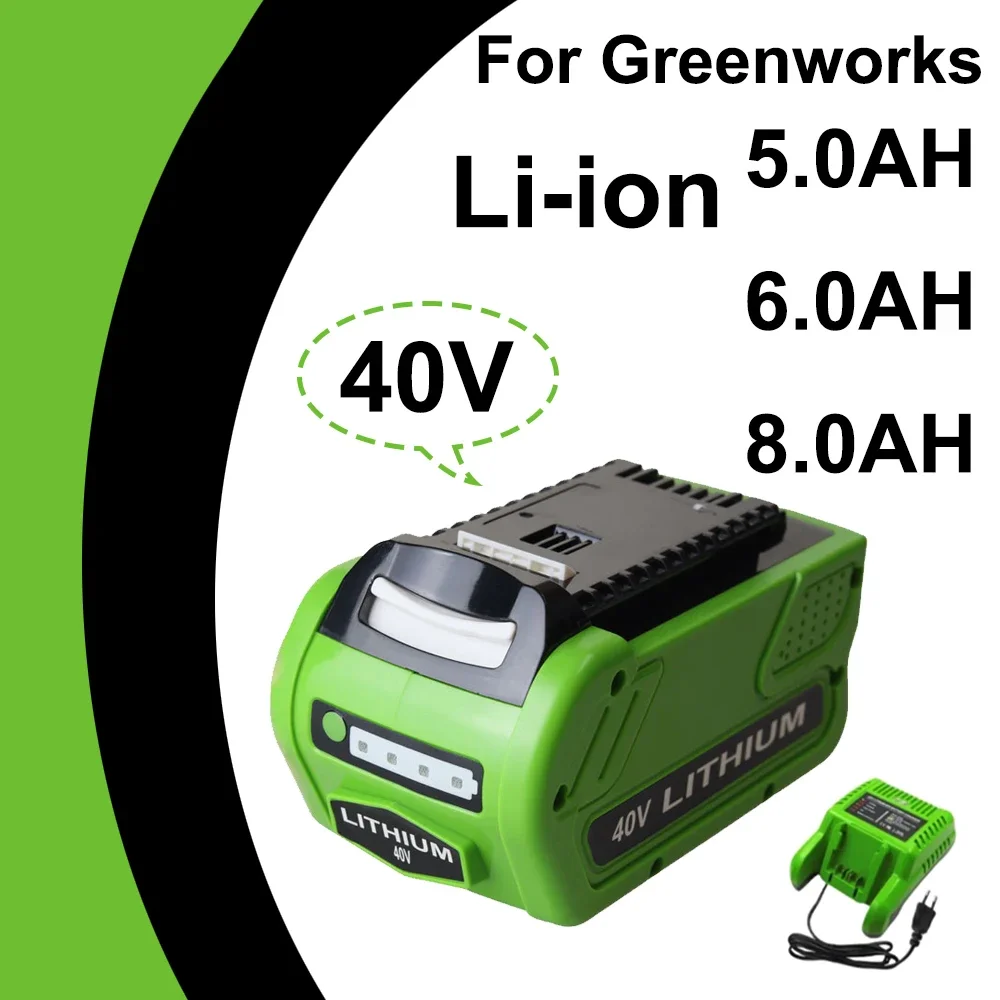 Сменный аккумулятор для GreenWorks 40 В 5000/6000/8000 мАч 29462 29472 22272 G-MAX GMAX
Сменный аккумулятор для GreenWorks 40 В 5000/6000/8000 мАч 29462 29472 22272 G-MAX GMAX
