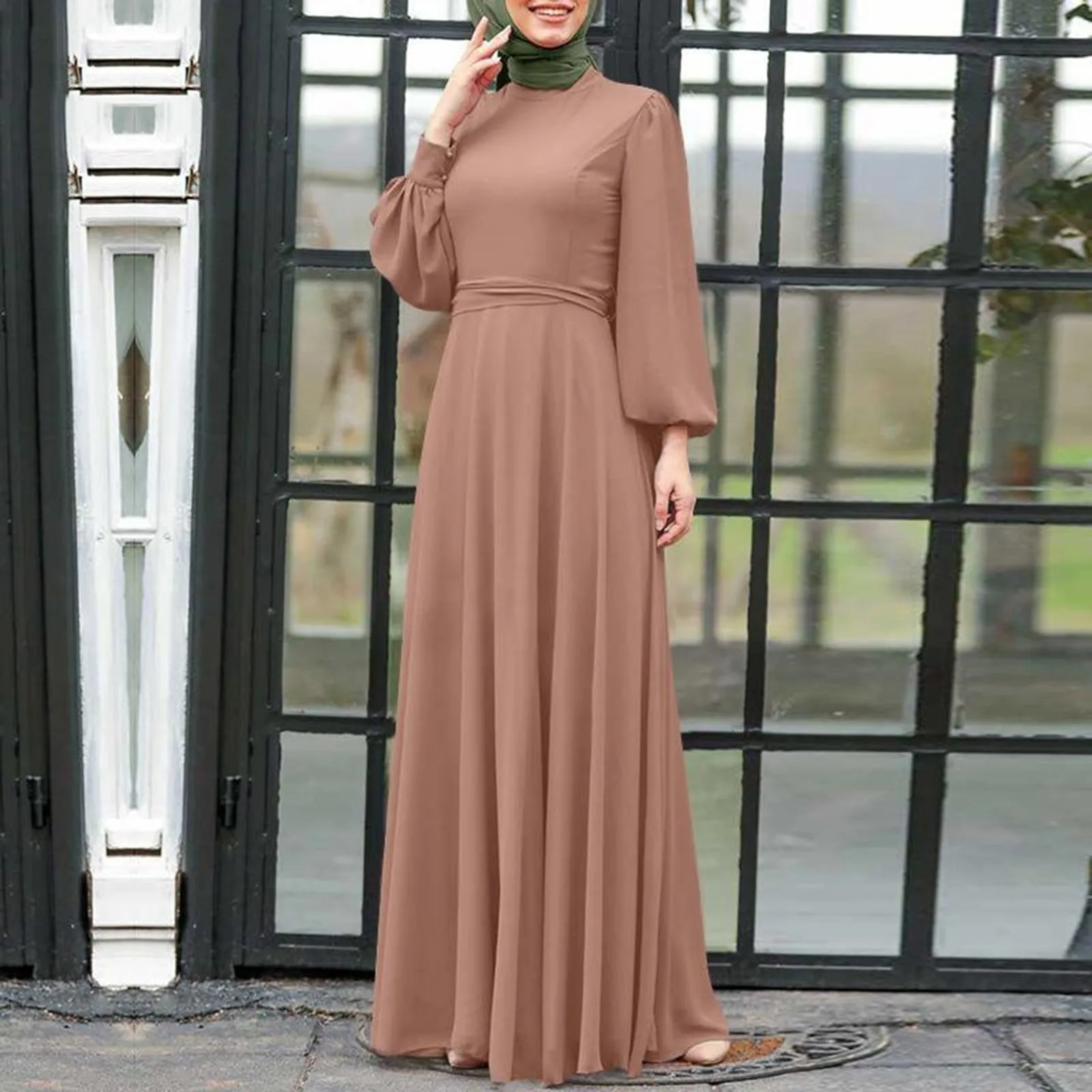 Abaya Women Muslim Dress Street Fashion High Waist Design Lantern Sleeve Gown Long Dress Saudi Arabia Ramadan Prayer Robe
Abaya Women Muslim Dress Street Fashion High Waist Design Lantern Sleeve Gown Long Dress Saudi Arabia Ramadan Prayer Robe