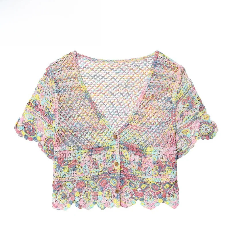 Fashionable Color Block Knitwear Jacket Women's Casual Style Polyester Fiber Short Sleeve Regular Length Spring New Arrival
Fashionable Color Block Knitwear Jacket Women's Casual Style Polyester Fiber Short Sleeve Regular Length Spring New Arrival