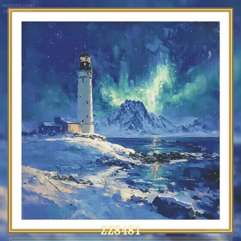 ZZ8481-The Lighthouse Under the Aurora 18CT 14CT 16CT Cross Stitch Embroidery DIY Printed Kits Needlework Set Crafts 83 Colors
ZZ8481-The Lighthouse Under the Aurora 18CT 14CT 16CT Cross Stitch Embroidery DIY Printed Kits Needlework Set Crafts 83 Colors