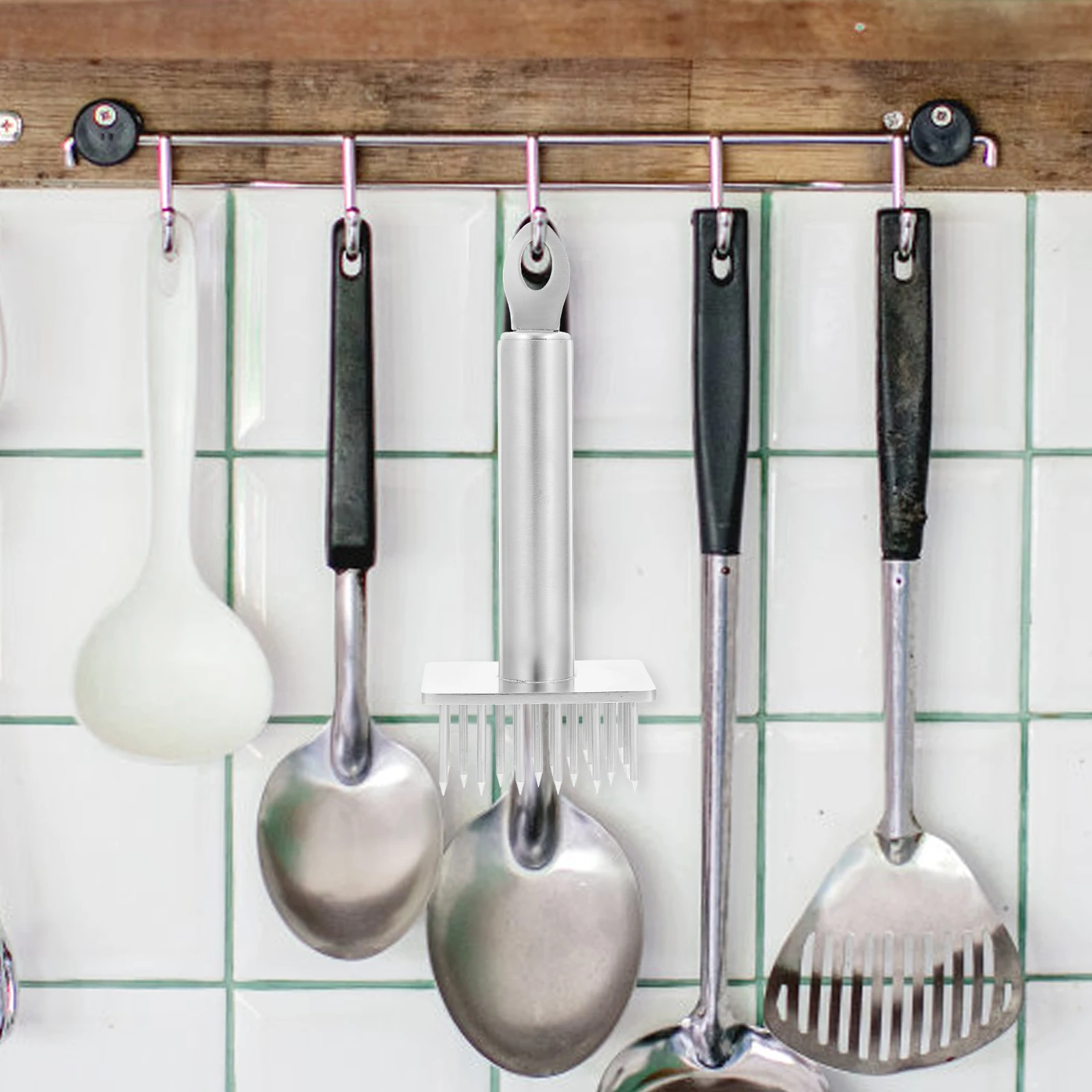 Stainless Steel Meat Inserter Tool Quick Efficient Pork Skin Insertion Multi Use Cooking Mallet Kitchen Grill Aid Meat for Pork
Stainless Steel Meat Inserter Tool Quick Efficient Pork Skin Insertion Multi Use Cooking Mallet Kitchen Grill Aid Meat for Pork