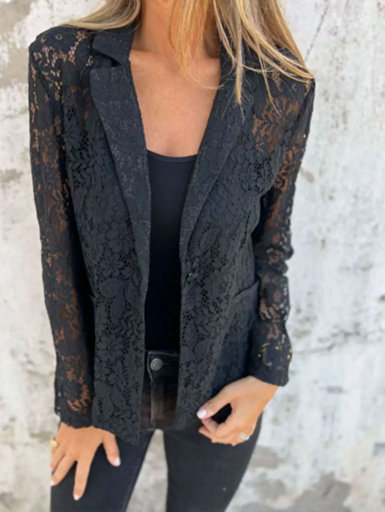 Summer Blazers 2025 Women's French Plain Lace Long Sleeve Lapel Regular Fit Casual Blazers
Summer Blazers 2025 Women's French Plain Lace Long Sleeve Lapel Regular Fit Casual Blazers