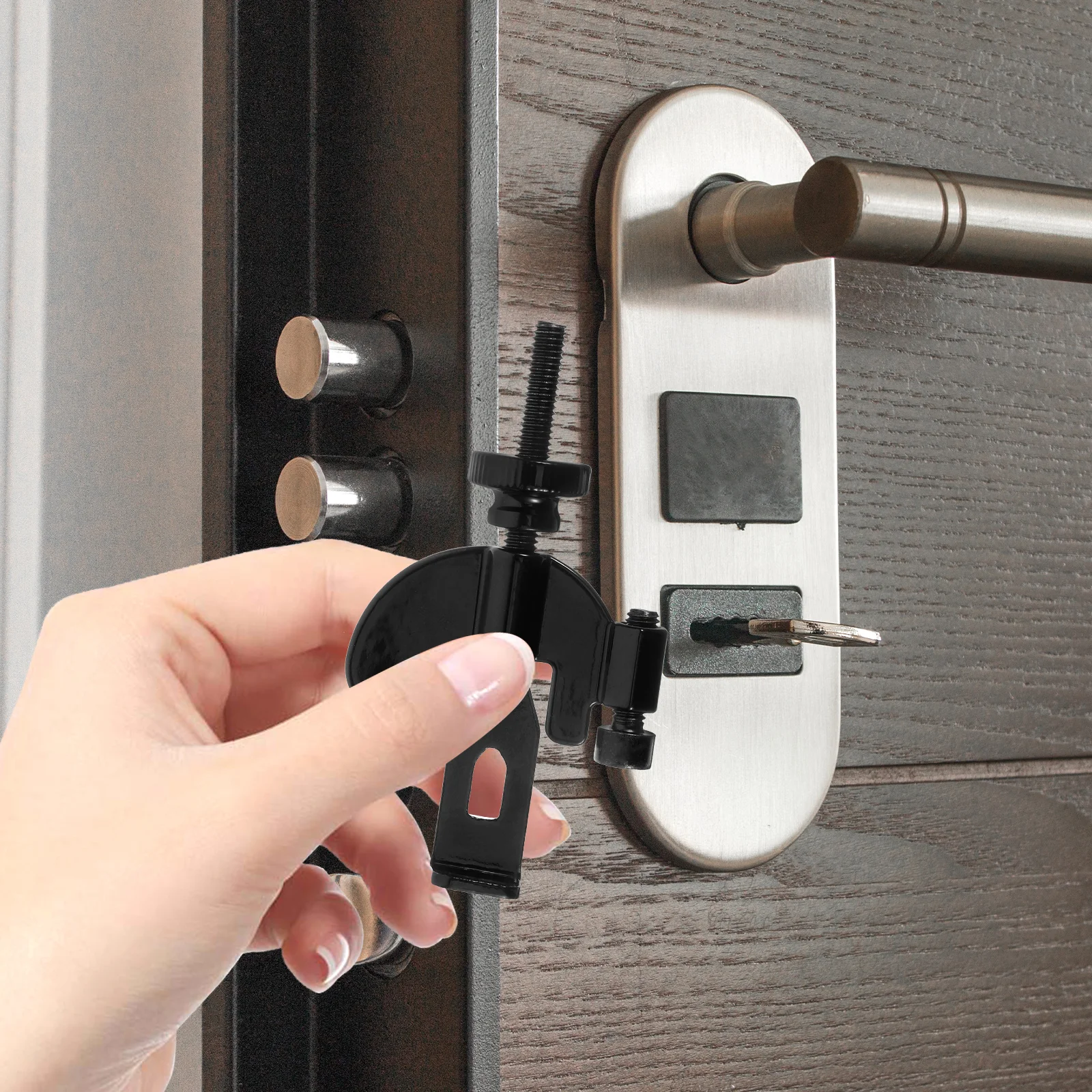 Room Stopper Security Travel Hotel Door Lock Safety Adjustable Travel Door Lock Locker Black
Room Stopper Security Travel Hotel Door Lock Safety Adjustable Travel Door Lock Locker Black