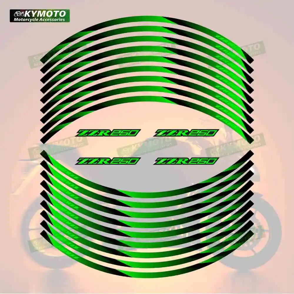 For ZZR250 ZZR 250 reflective motorcycle accessories 17 inch front and rear wheel decals hub modified wheel rim stickers 
For ZZR250 ZZR 250 reflective motorcycle accessories 17 inch front and rear wheel decals hub modified wheel rim stickers