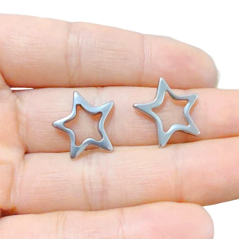 WZNB 10Pcs/lot Stainless Steel Hollow Star Charms for Jewelry Making Earring Pendant Necklace Accessories Craft Diy Material
WZNB 10Pcs/lot Stainless Steel Hollow Star Charms for Jewelry Making Earring Pendant Necklace Accessories Craft Diy Material