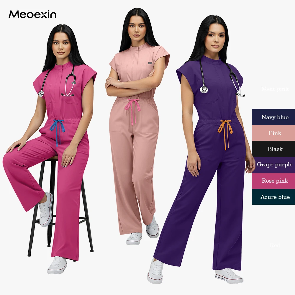 Scrubs Uniform Women Nurse Medical Surgical Scrubs Jumpsuits with Pockets Soft Spandex Nursing Uniform Hospital Dental Wholesale
Scrubs Uniform Women Nurse Medical Surgical Scrubs Jumpsuits with Pockets Soft Spandex Nursing Uniform Hospital Dental Wholesale