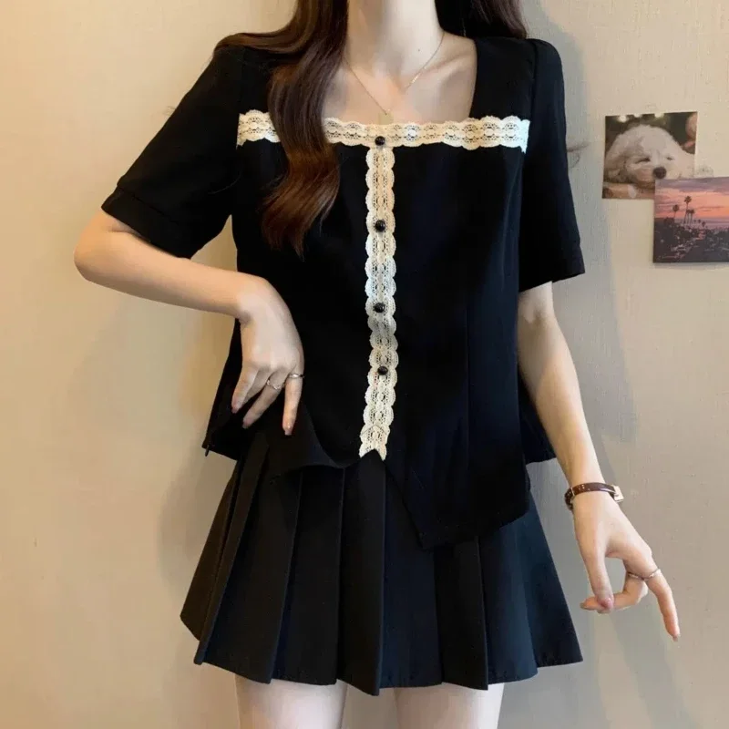 Sweet Lace Patchwork Loose Youth T Shirts New Short Sleeve Solid Plus Size Fashion Tops Casual High Street Women Clothing XQ381
Sweet Lace Patchwork Loose Youth T Shirts New Short Sleeve Solid Plus Size Fashion Tops Casual High Street Women Clothing XQ381