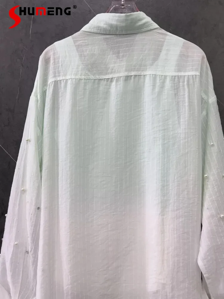 2026 Men's Summer New Pearl Hot Diamond Fashion Gradient Color Tops Chic Thin Shirt Women's Loose Comfort Trend Versatile Shirts
2026 Men's Summer New Pearl Hot Diamond Fashion Gradient Color Tops Chic Thin Shirt Women's Loose Comfort Trend Versatile Shirts