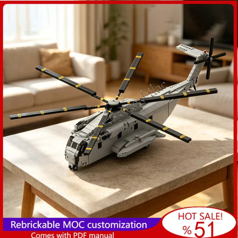 2551 PCS MOC Transportation Medium Sized Transport Helicopter Model Building Assembled Aircraft Educational Kids Toys Xmas Gift
2551 PCS MOC Transportation Medium Sized Transport Helicopter Model Building Assembled Aircraft Educational Kids Toys Xmas Gift