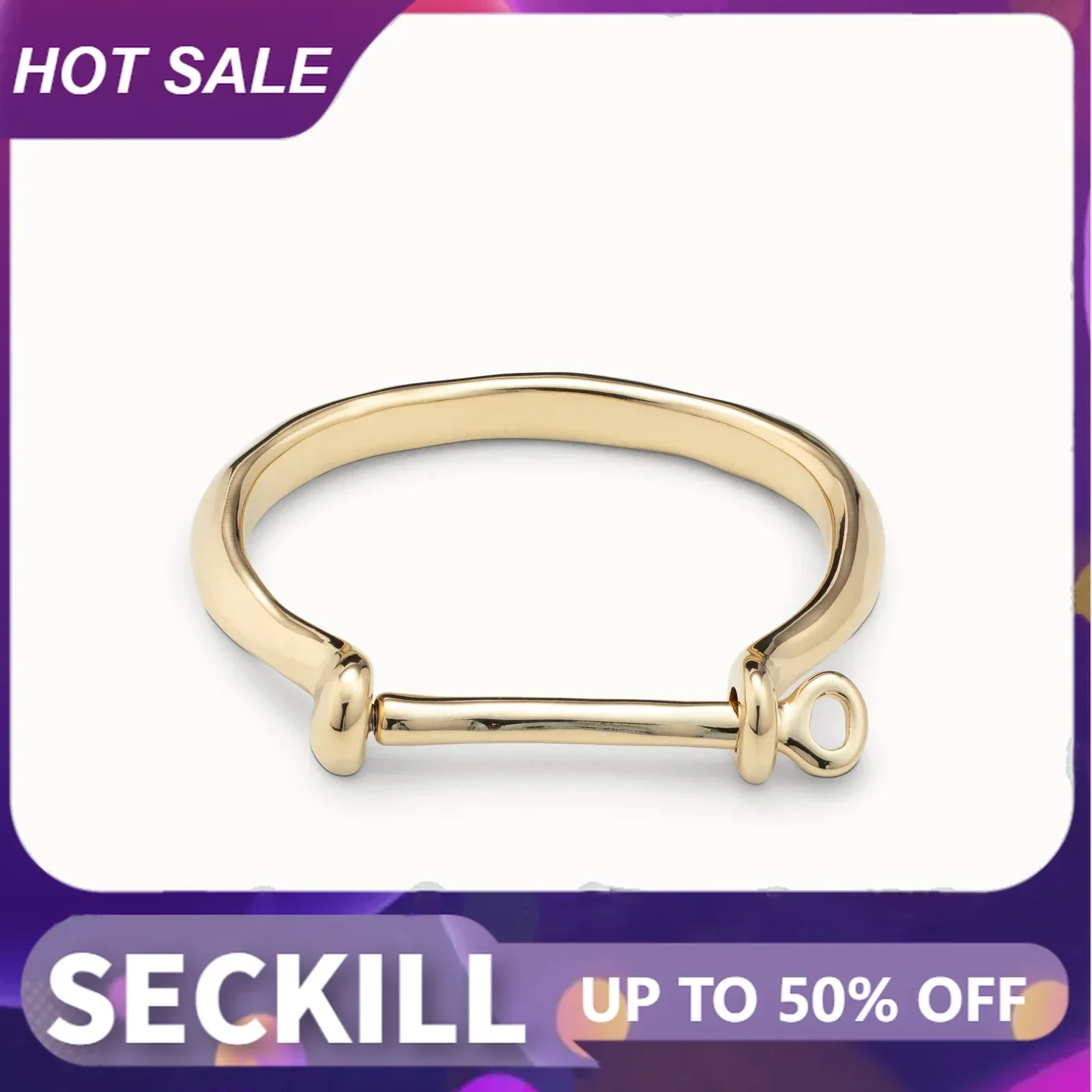 Sterling SilverGold Horseshoe Bracelet for Women, High Quality Jewelry, Simple Design, Fashion Gift, Original, New Pro
Sterling SilverGold Horseshoe Bracelet for Women, High Quality Jewelry, Simple Design, Fashion Gift, Original, New Pro