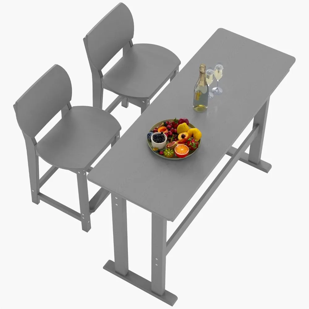 3-Piece All-Weather Patio Bar Set – HDPE High Top Table & 2 Armless Stools, Durable Outdoor Bar Furniture
3-Piece All-Weather Patio Bar Set – HDPE High Top Table & 2 Armless Stools, Durable Outdoor Bar Furniture