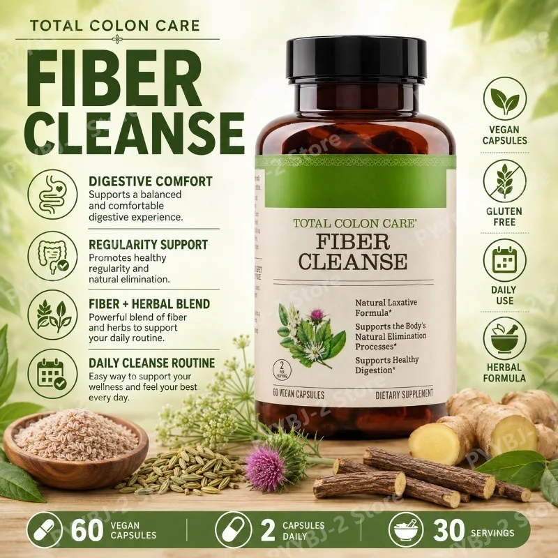 Fiber Cleanse Capsules with Psyllium Husk & Prebiotics Use for Promote Gut Digestion and Stay Healthy 60 Count Supplement
Fiber Cleanse Capsules with Psyllium Husk & Prebiotics Use for Promote Gut Digestion and Stay Healthy 60 Count Supplement