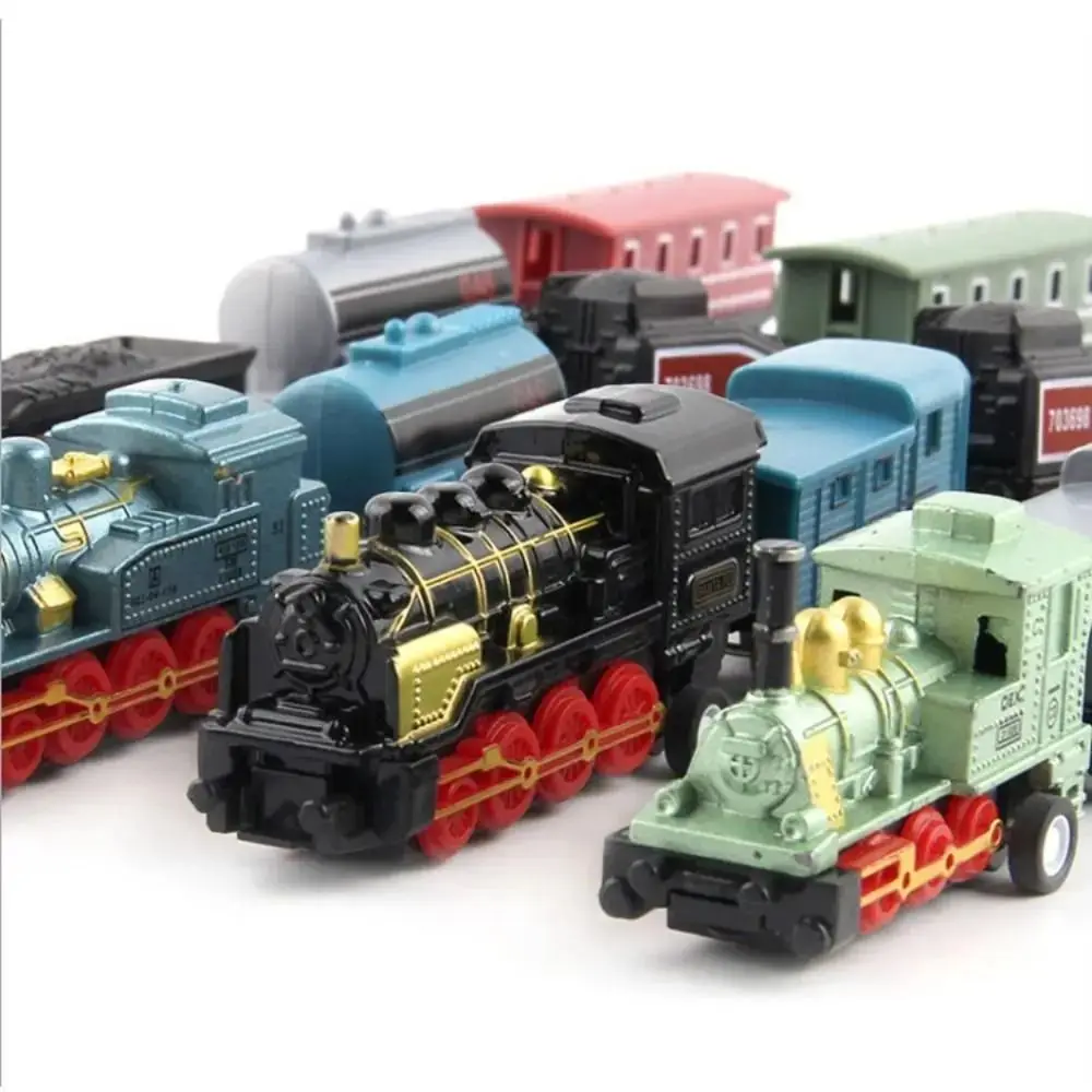 Vehicle Diecast 1:60 Retro Steam Train Model Pull-back Miniature Pull Back Model Train Inertia Alloy Headstock Simulation Train
Vehicle Diecast 1:60 Retro Steam Train Model Pull-back Miniature Pull Back Model Train Inertia Alloy Headstock Simulation Train