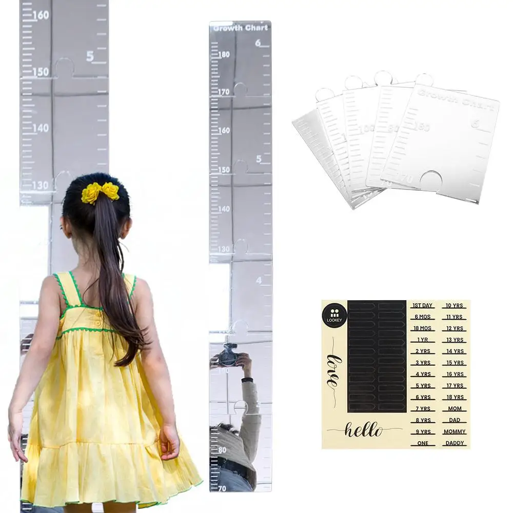 Foldable Puzzle Mirror Growth Chart Splicable Acrylic Kid Mirrors Ruler Growth Chart with Tape Measure Shatterproof
Foldable Puzzle Mirror Growth Chart Splicable Acrylic Kid Mirrors Ruler Growth Chart with Tape Measure Shatterproof