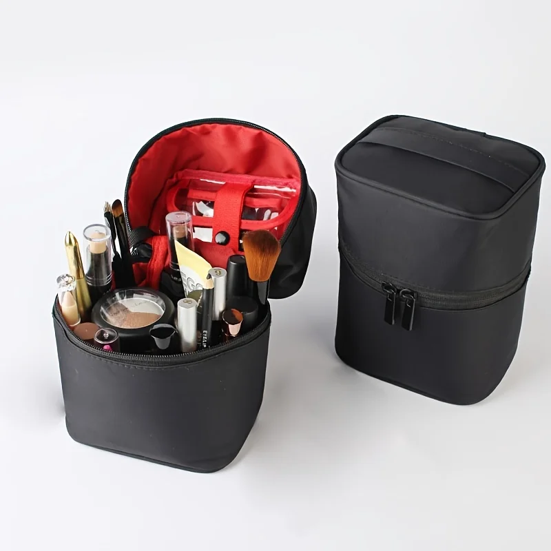 Chic Portable Cosmetic Travel Bag - Lightweight & Durable with Spacious Compartments, Zippered Closure, Fashionable Solid Color
Chic Portable Cosmetic Travel Bag - Lightweight & Durable with Spacious Compartments, Zippered Closure, Fashionable Solid Color