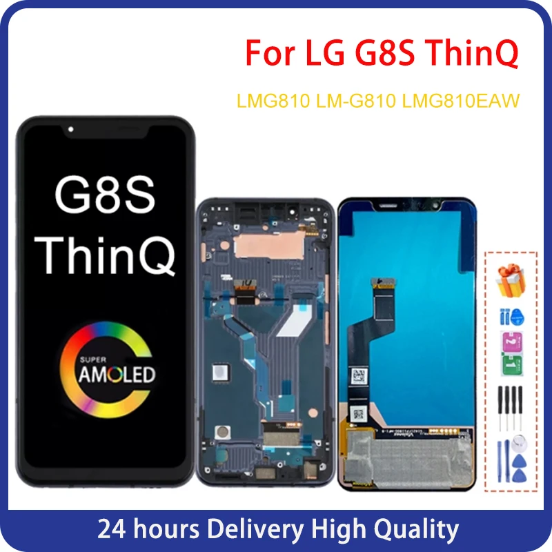 6,21 "AMOLED для LG G8S ThinQ ЖК-дисплей с сенсорным экраном в сборе для LM-G810 LMG810 LMG810EAW Замена ЖК-дигитайзера
6,21 "AMOLED для LG G8S ThinQ ЖК-дисплей с сенсорным экраном в сборе для LM-G810 LMG810 LMG810EAW Замена ЖК-дигитайзера