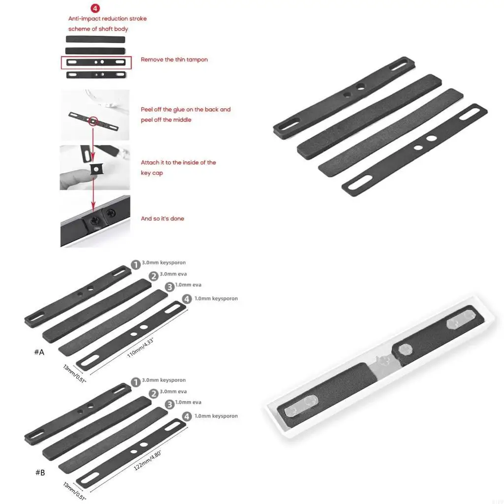 E1PF 4Pieces Sound Inslution Foam Noise Absorbing Cotton 6.25u 7u Space bar Mute Pad
E1PF 4Pieces Sound Inslution Foam Noise Absorbing Cotton 6.25u 7u Space bar Mute Pad