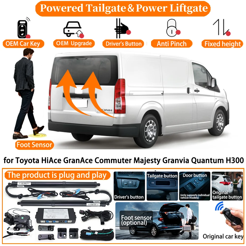 Powered Tailgate for Toyota HiAce GranAce Commuter Majesty Granvia Quantum H300 Automatic Electric Power Tailgate Tail Gate Lift
Powered Tailgate for Toyota HiAce GranAce Commuter Majesty Granvia Quantum H300 Automatic Electric Power Tailgate Tail Gate Lift