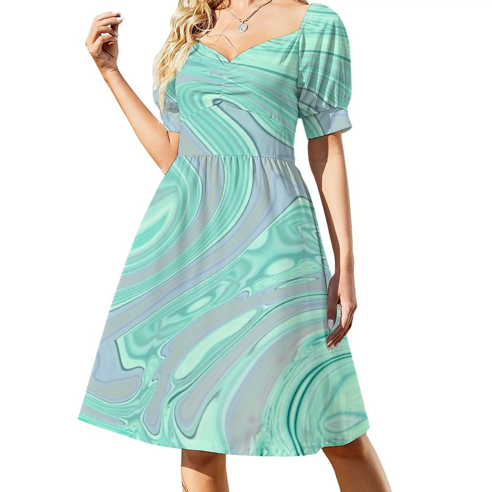 chic spring summer seafoam green mint swirls Dress Female dress evening dress ladies elegant women's sets
chic spring summer seafoam green mint swirls Dress Female dress evening dress ladies elegant women's sets