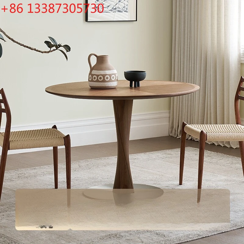 Обеденный стол с небольшой талией, круглый обеденный стол из массива дерева северного американского ореха, скандинавское домашнее хозяйство
Обеденный стол с небольшой талией, круглый обеденный стол из массива дерева северного американского ореха, скандинавское домашнее хозяйство