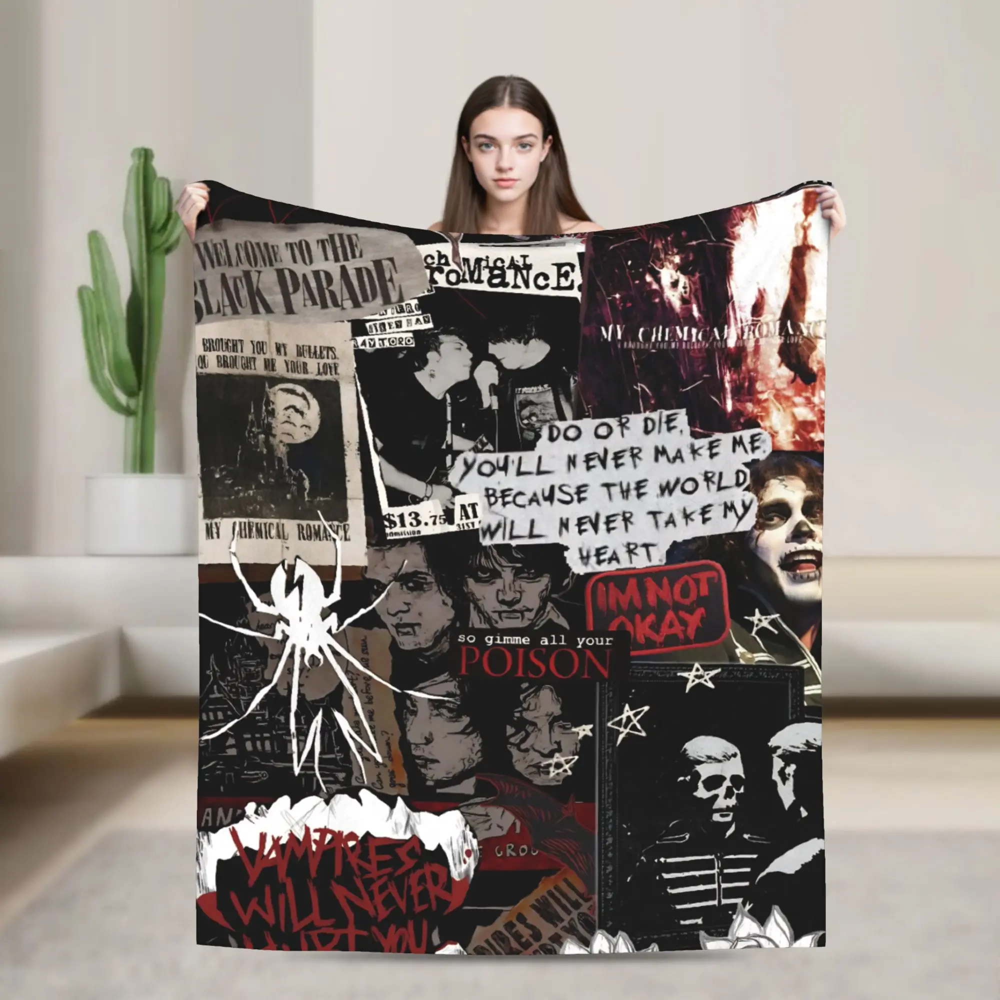 My Chemical Romance Blanket Picnic Flannel Bedding Throws For Couch Chair Soft Design Quality Bedspread Gift Idea
My Chemical Romance Blanket Picnic Flannel Bedding Throws For Couch Chair Soft Design Quality Bedspread Gift Idea