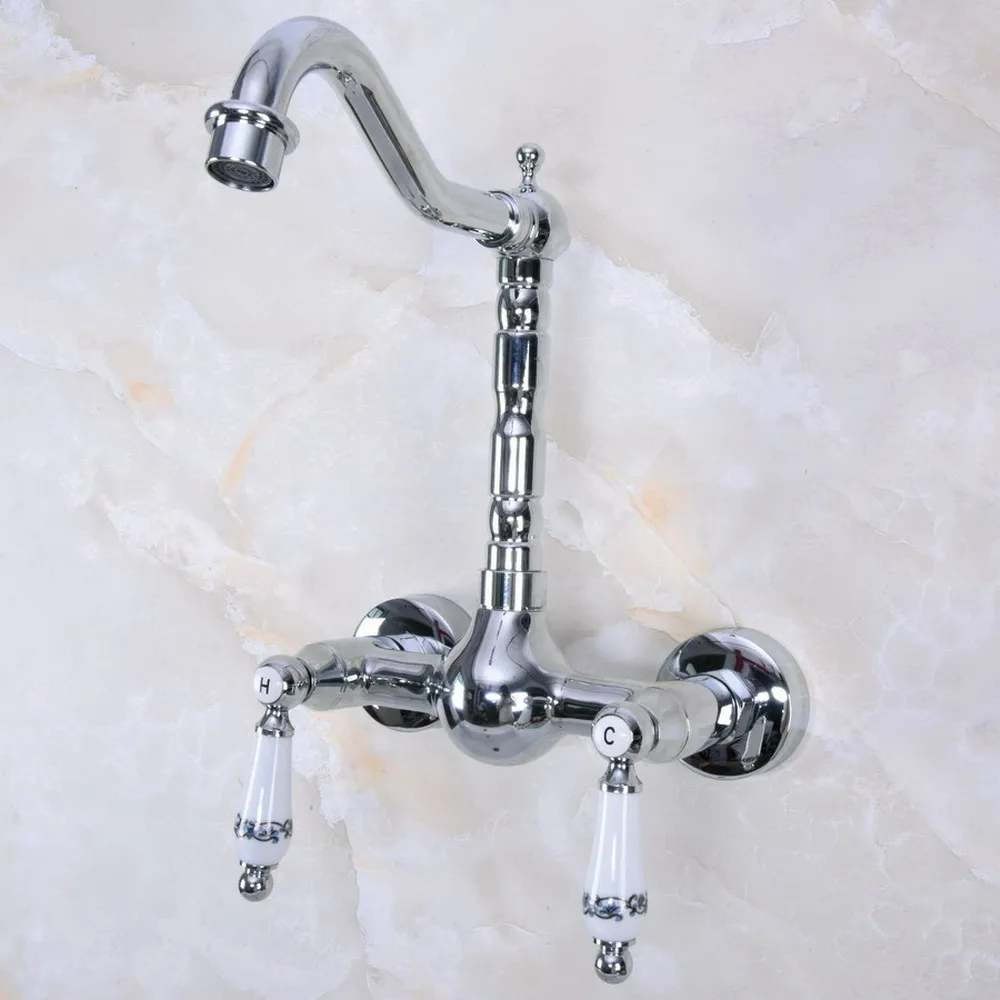 Wall Mounted Polished Chrome Brass Bathroom Kitchen Swivel Spout Faucet Mixer Water Tap anf957
Wall Mounted Polished Chrome Brass Bathroom Kitchen Swivel Spout Faucet Mixer Water Tap anf957