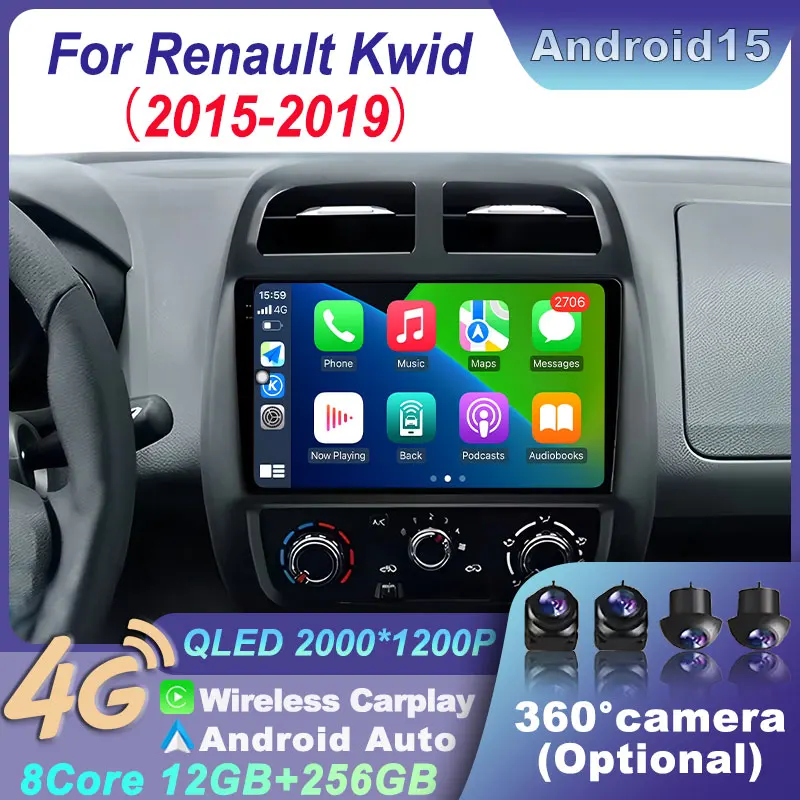 Wireless Android 15 Carplay Video Player Auto Navigation For Renault KWID 2015-2019 GPS WIFI+4G Car Radio 2din Stereo Multimedia
Wireless Android 15 Carplay Video Player Auto Navigation For Renault KWID 2015-2019 GPS WIFI+4G Car Radio 2din Stereo Multimedia