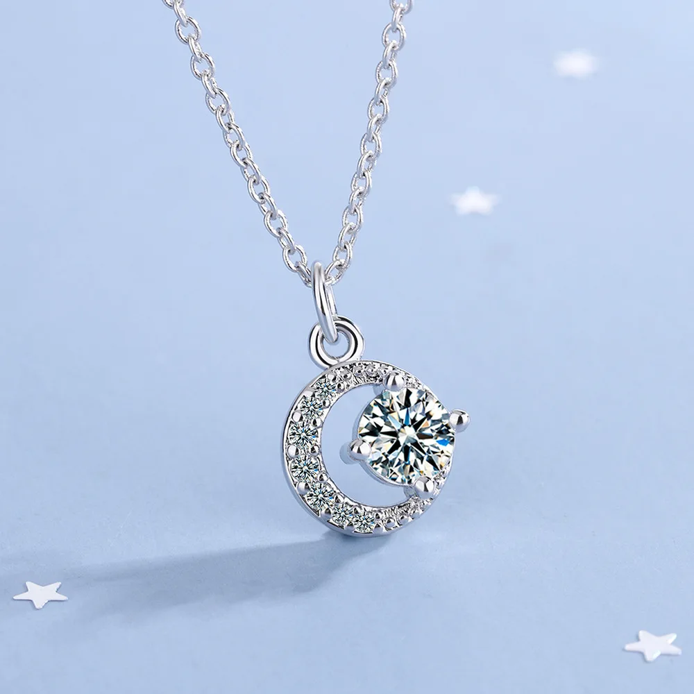 Moon Zircon 925 Sterling Silver Necklace For Women Fashion Luxury Quality Jewelry Female Accessories Wholesale
Moon Zircon 925 Sterling Silver Necklace For Women Fashion Luxury Quality Jewelry Female Accessories Wholesale