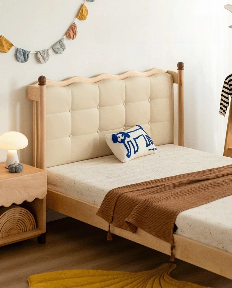 #Solid Wood Kids Bed Xiaoye Style Modern Minimalist with Japanese Retro Vibe Leather Upholstery Bedroom Set
#Solid Wood Kids Bed Xiaoye Style Modern Minimalist with Japanese Retro Vibe Leather Upholstery Bedroom Set