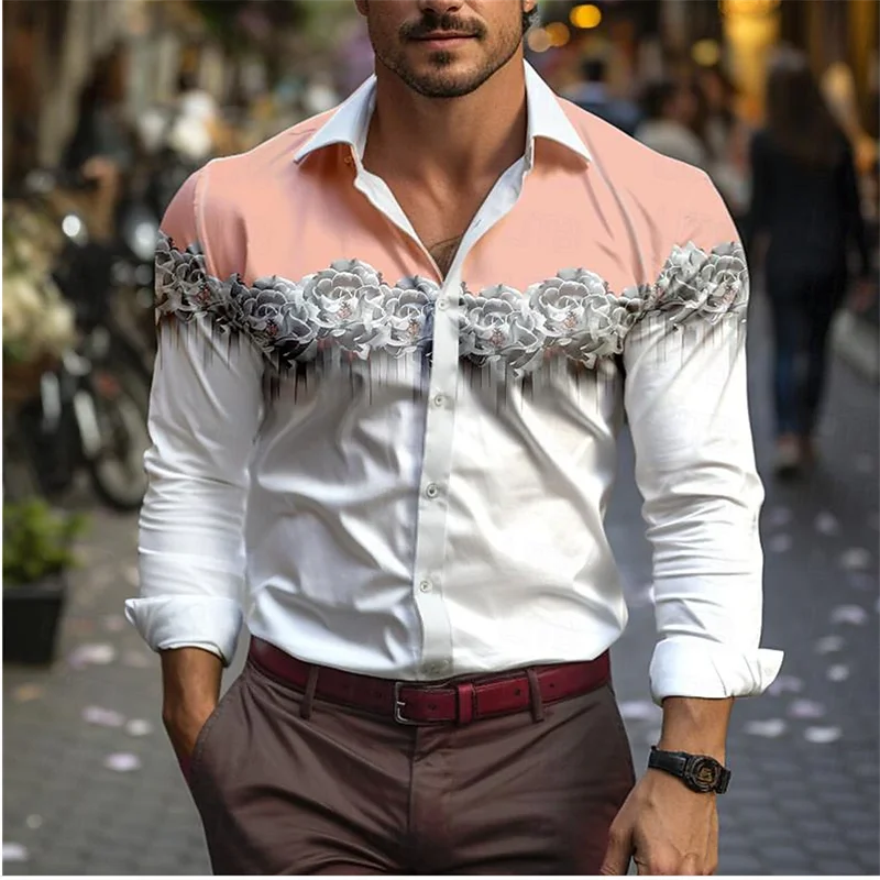 Flower 3D Printed Shirt Men's Spring Autumn Long Sleeve Shirt Lapel Top Women New Fashion Casual Street Wear Oversized Shirt
Flower 3D Printed Shirt Men's Spring Autumn Long Sleeve Shirt Lapel Top Women New Fashion Casual Street Wear Oversized Shirt