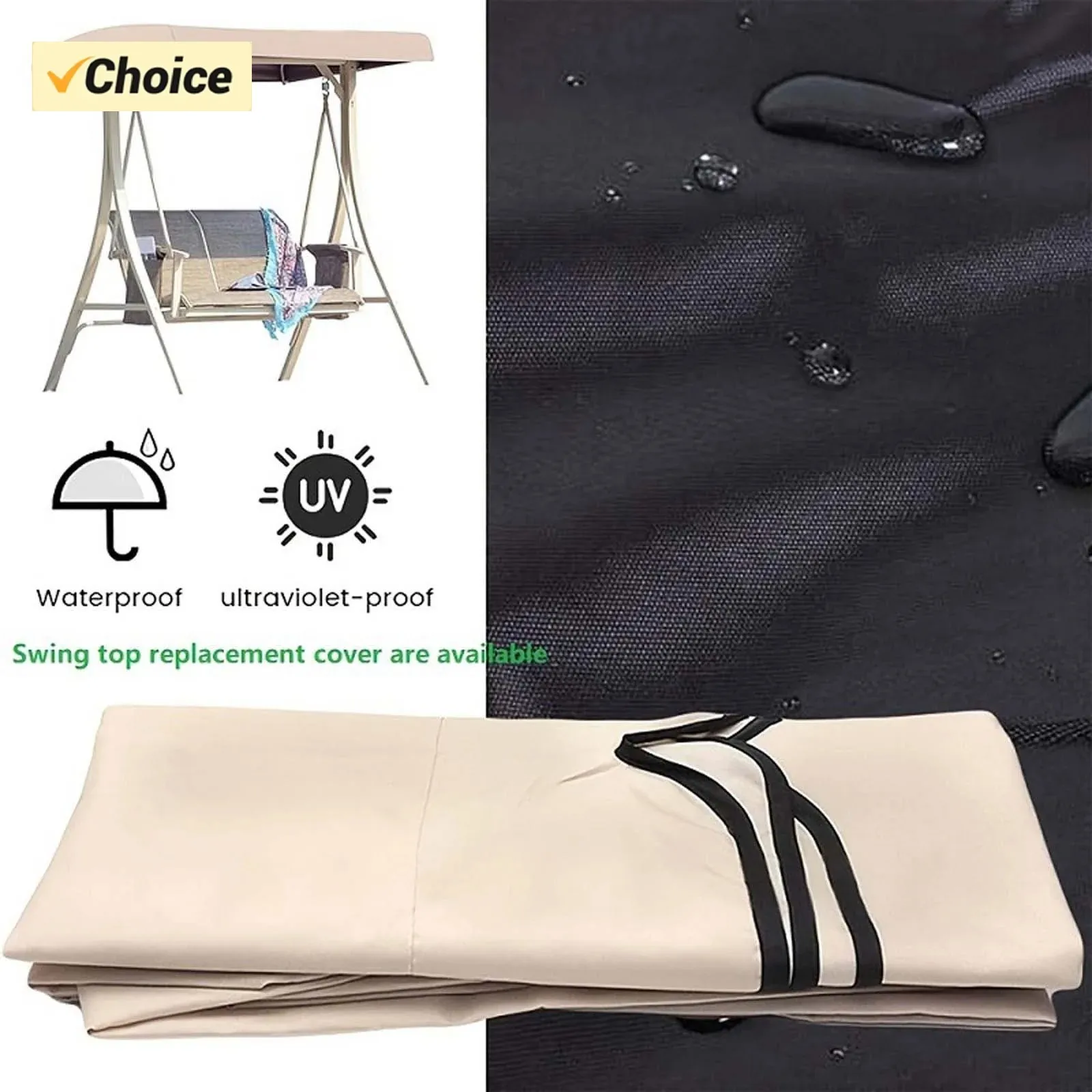 84*48in Polyester Top Replacement UV Block Sun Shade Waterproof Decor for Outdoor Garden Patio Yard Park Porch Seat Furniture
84*48in Polyester Top Replacement UV Block Sun Shade Waterproof Decor for Outdoor Garden Patio Yard Park Porch Seat Furniture
