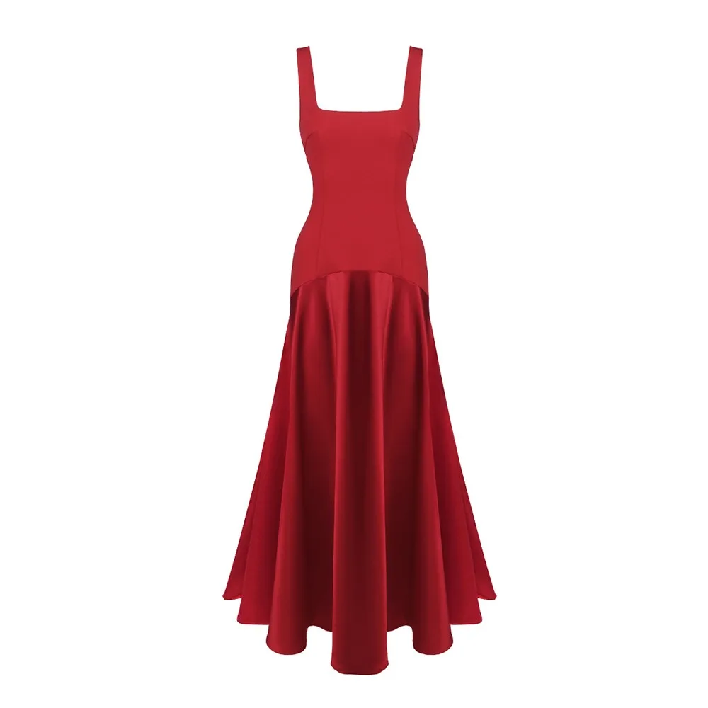 Luxury Elegant Square Neck Sleeveless Maxi Dress Backless Ruched A Line Gown for Wedding Guest Formal Evening Party Prom
Luxury Elegant Square Neck Sleeveless Maxi Dress Backless Ruched A Line Gown for Wedding Guest Formal Evening Party Prom