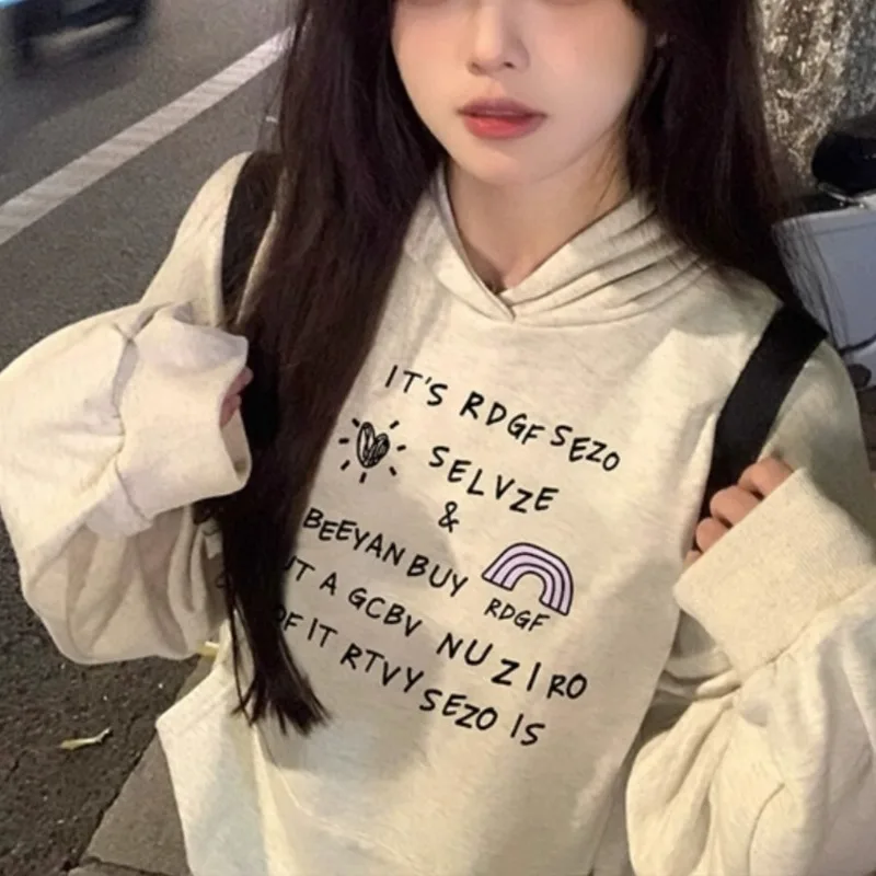 Round Neck Pullover Women's Hoodie 2023 Autumn Winter New Loose Fitting Casual Versatile Fashion Tops for Women Hoodies Y2k 후드티
Round Neck Pullover Women's Hoodie 2023 Autumn Winter New Loose Fitting Casual Versatile Fashion Tops for Women Hoodies Y2k 후드티