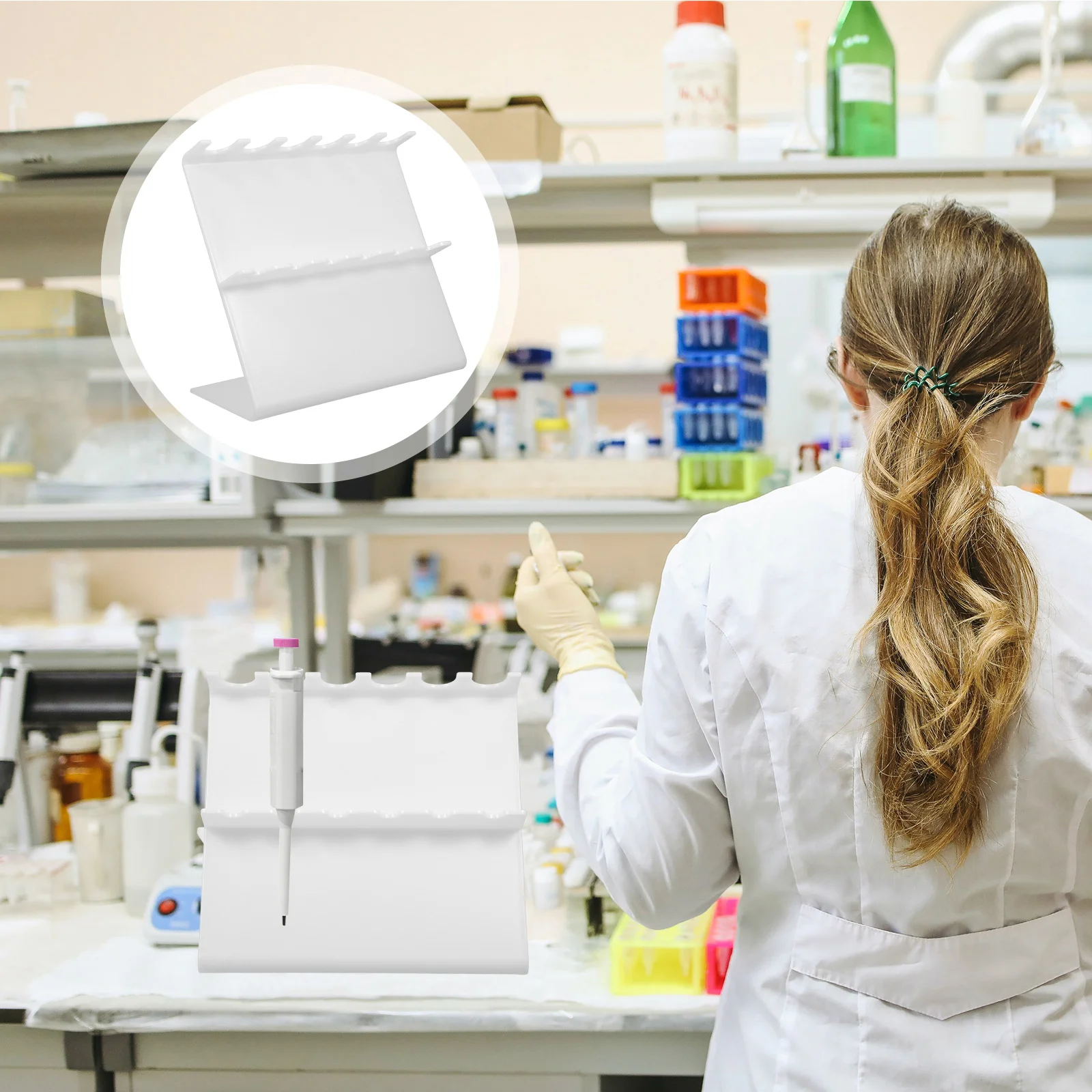 Pipette Stand Rack Storage Holder Pipette Holder For Multiple Pipettes Multiple Hole Design Plastic Teaching Equipment
Pipette Stand Rack Storage Holder Pipette Holder For Multiple Pipettes Multiple Hole Design Plastic Teaching Equipment